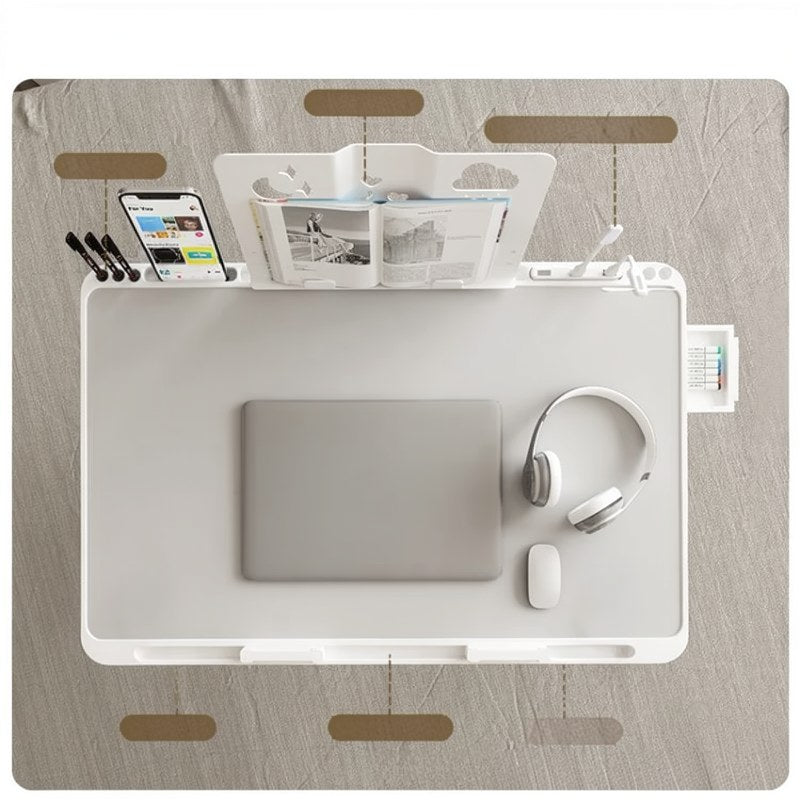 Adjustable Laptop Bed Tray with Storage Drawer