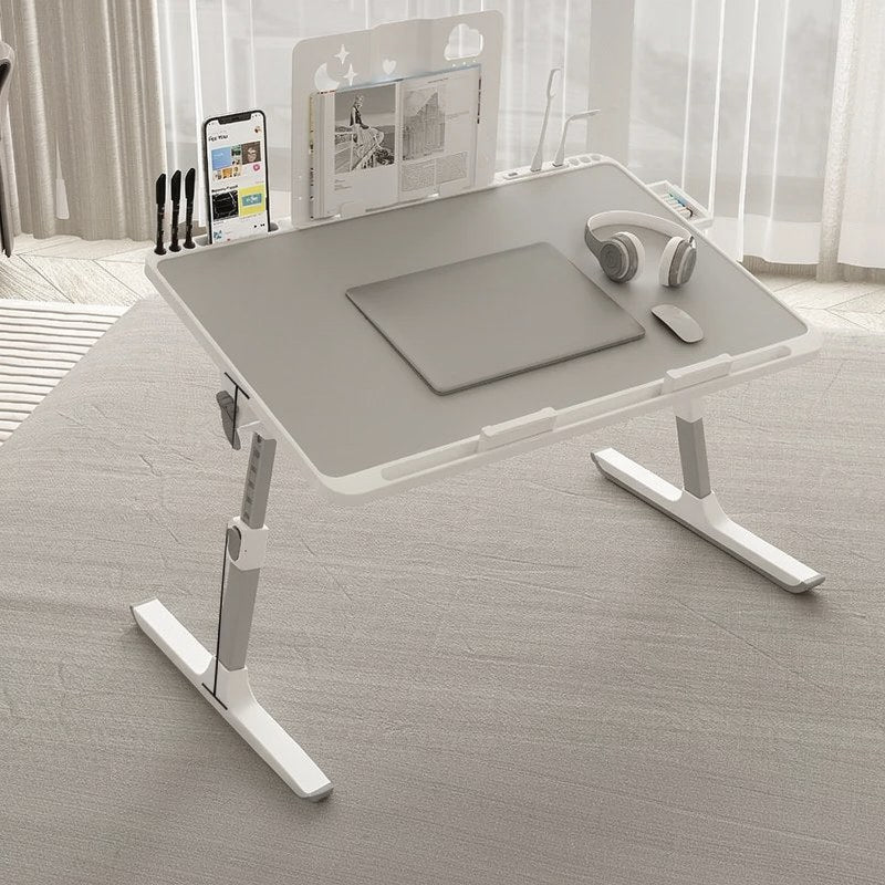 Adjustable Laptop Bed Tray with Storage Drawer