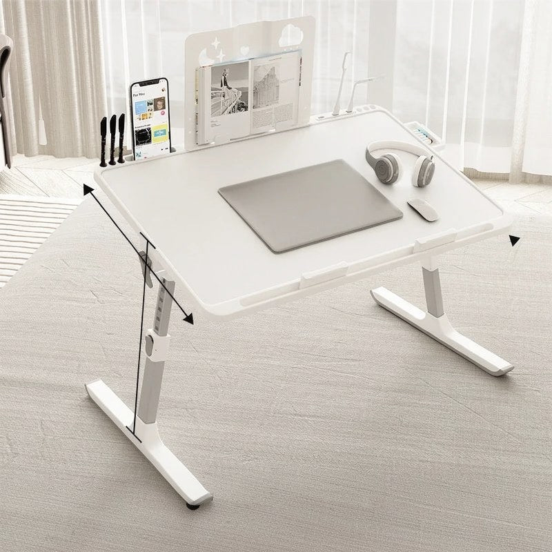 Adjustable Laptop Bed Tray with Storage Drawer