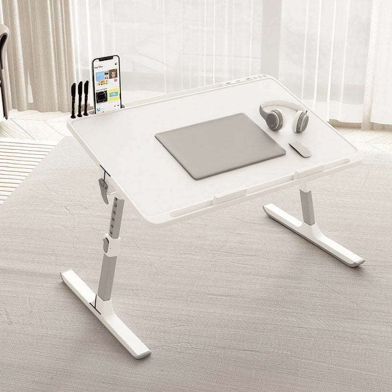 Adjustable Laptop Bed Tray with Storage Drawer