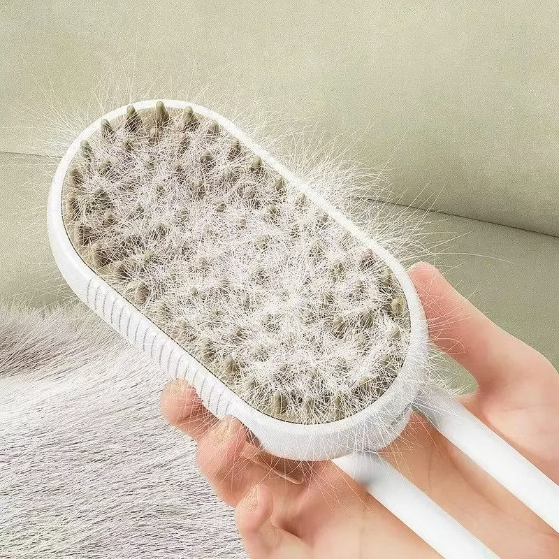 Brosse de toilettage rechargeable avec brumisation pour chiens et chats