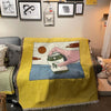 Kombucha Lemon Ginger Jacquard Throw Blanket
