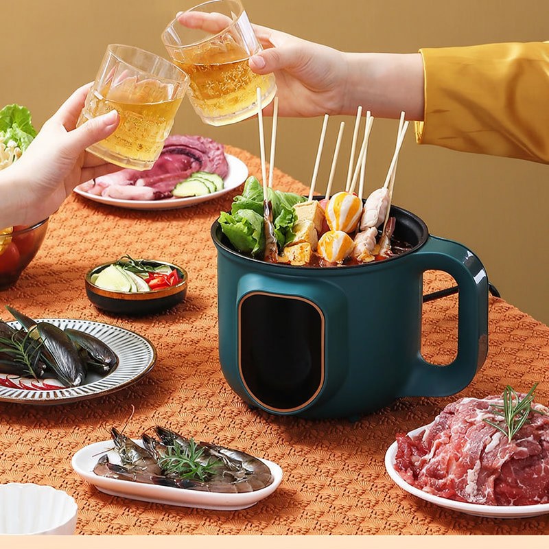 1.2L Electric Hot Pot & Multicooker with Ceramic Interior