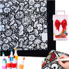 Reusable Fleece Coloring Blanket with 24 Washable Markers