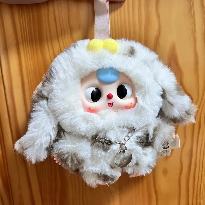 Llavero de Peluche Adorable: Gato y Perro en Caja Sorpresa