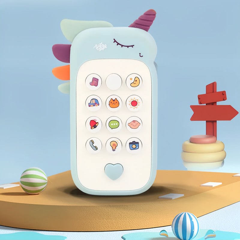 Interactive Baby Phone Toy with Teether and Sounds