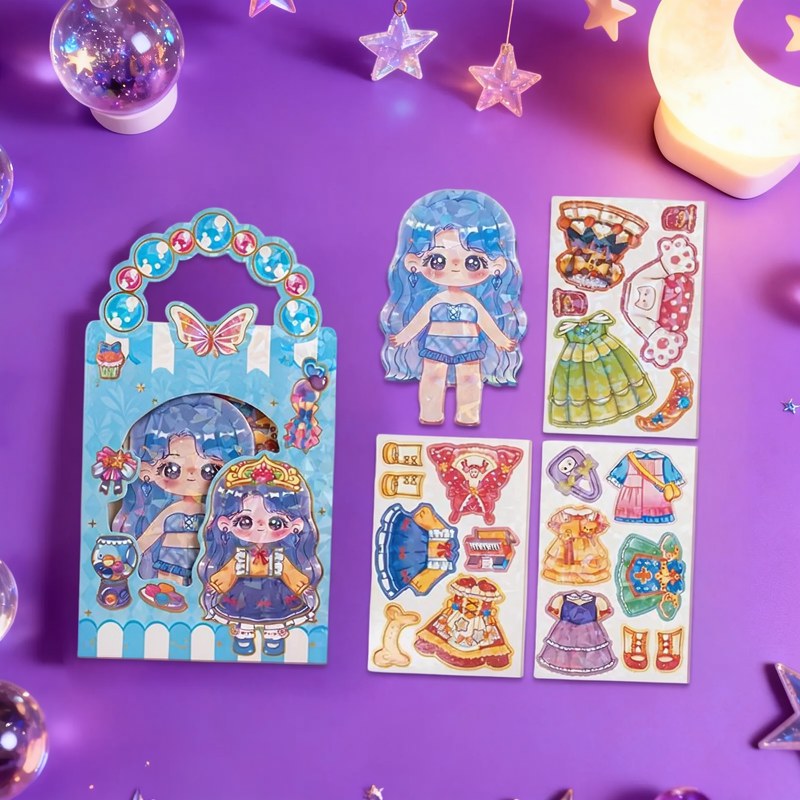 Magnetic Dress-Up Doll Set with Stand