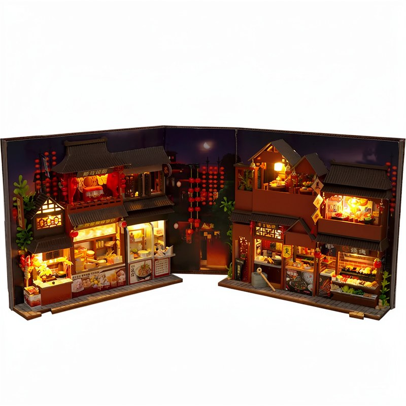 Miniature Wooden Book Nook Kit