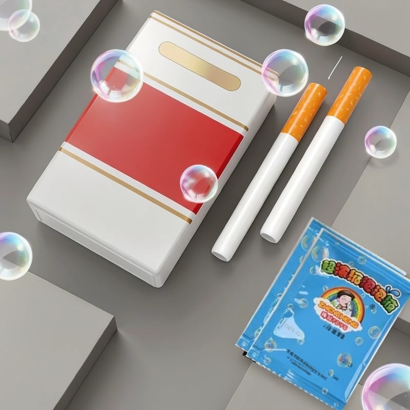 Bubble Cigarette Pack Gag Toy