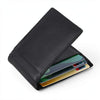 Slim RFID-Blocking Leather Wallet with Metal Clasp