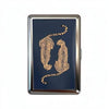 Vintage Metal Card Case with Push-Button Closure