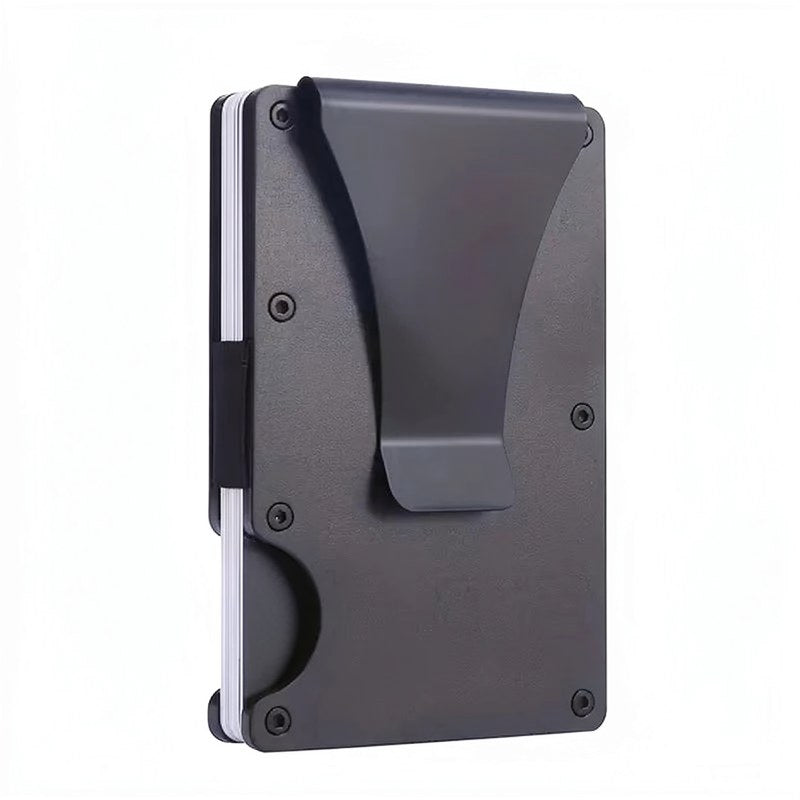 Portefeuille RFID en aluminium fin avec attache-monnaie