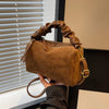 Suede-Style Crossbody Shoulder Bag