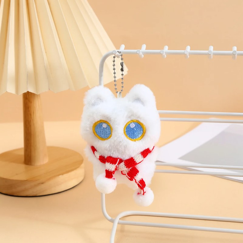 Cute Black Cat Plush Keychain