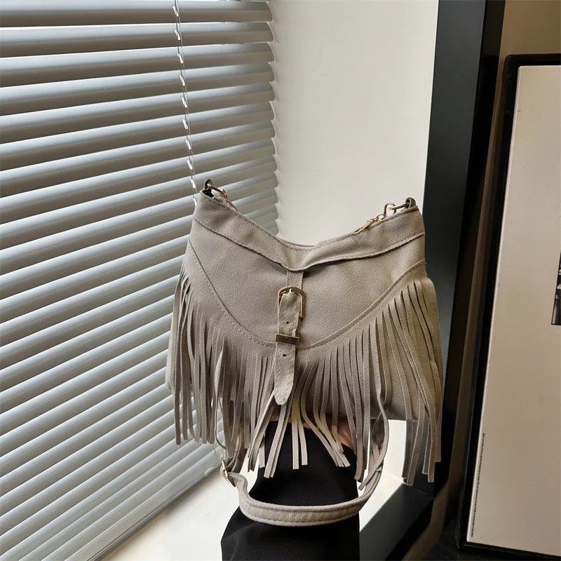 Sac bandoulière bohème avec franges