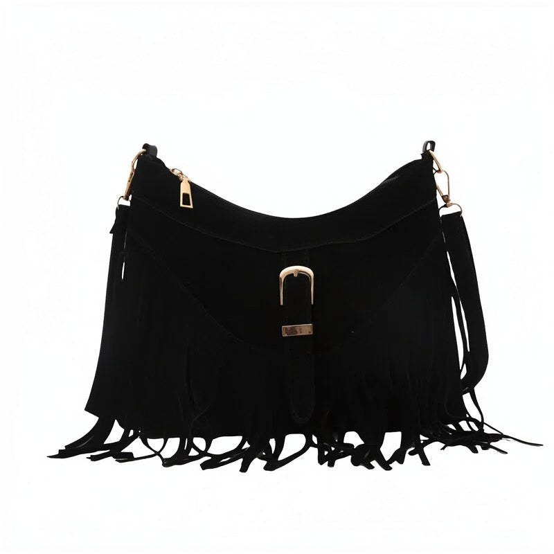 Sac bandoulière bohème avec franges