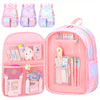 Schulrucksack-Set für Mädchen mit Brotdose & Federmäppchen
