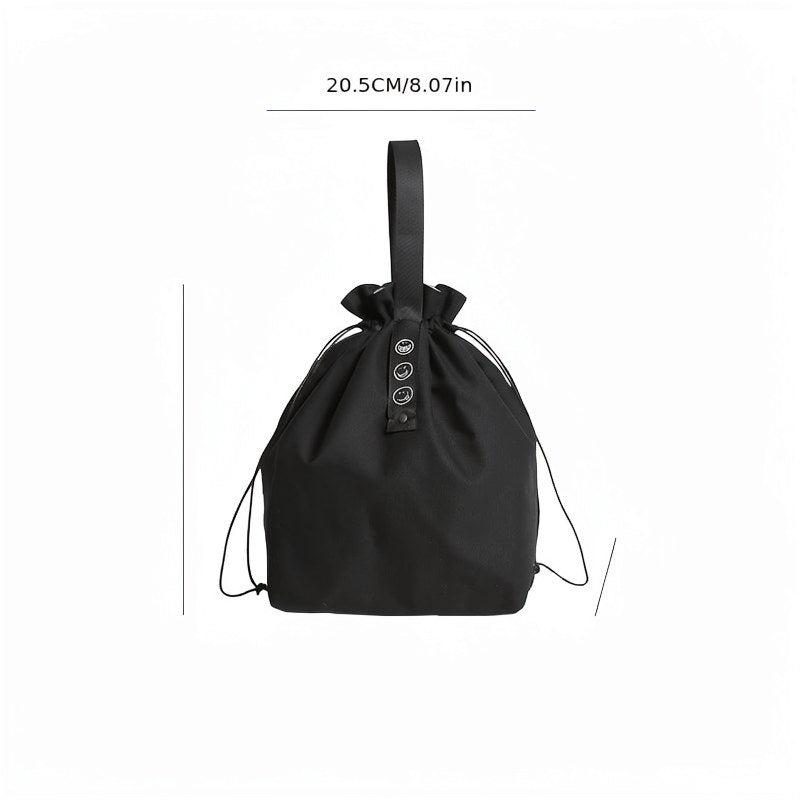 Isolierte Canvas-Tote mit Kordelzug