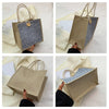 Floral Linen Cotton Tote Bag