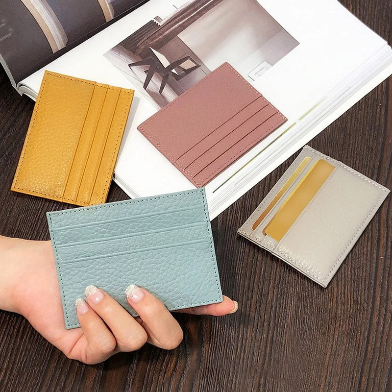 Slim Genuine Leather Card Holder