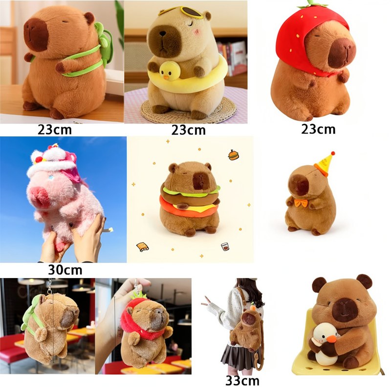Capybara-Familie Plüschtier-Set