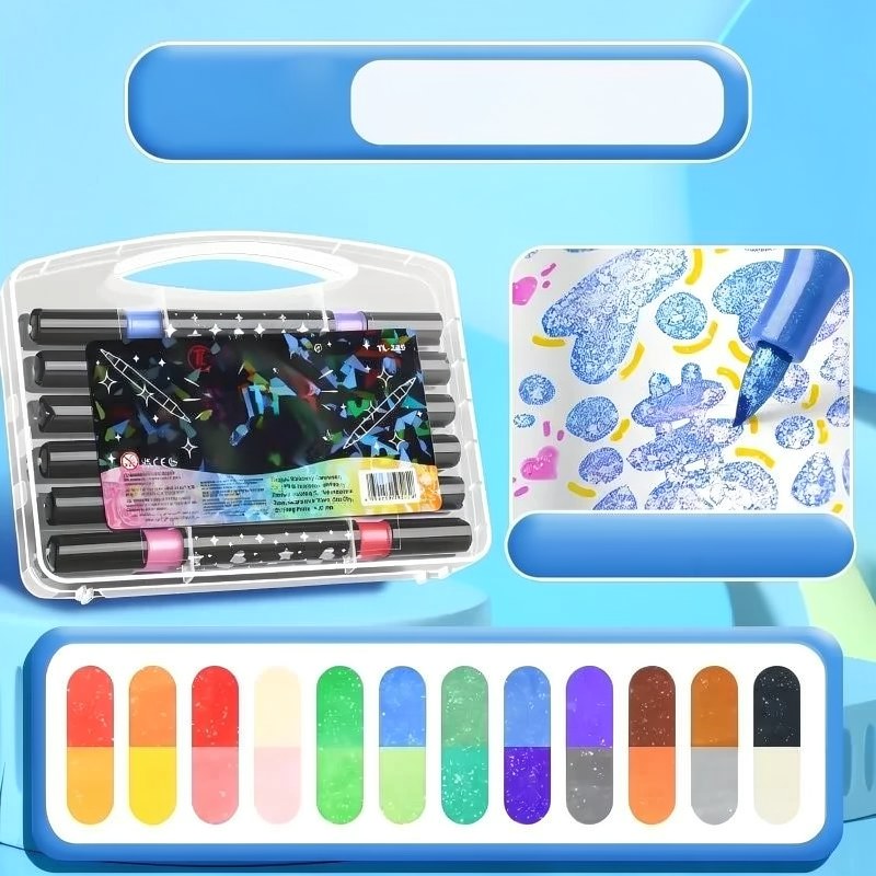 Glitzer-Marker mit zwei Spitzen
