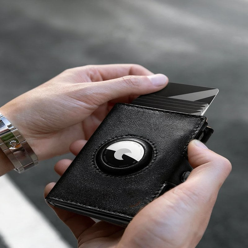 محفظة رقيقة مانعة للتتبع RFID مع حامل لـ AirTag