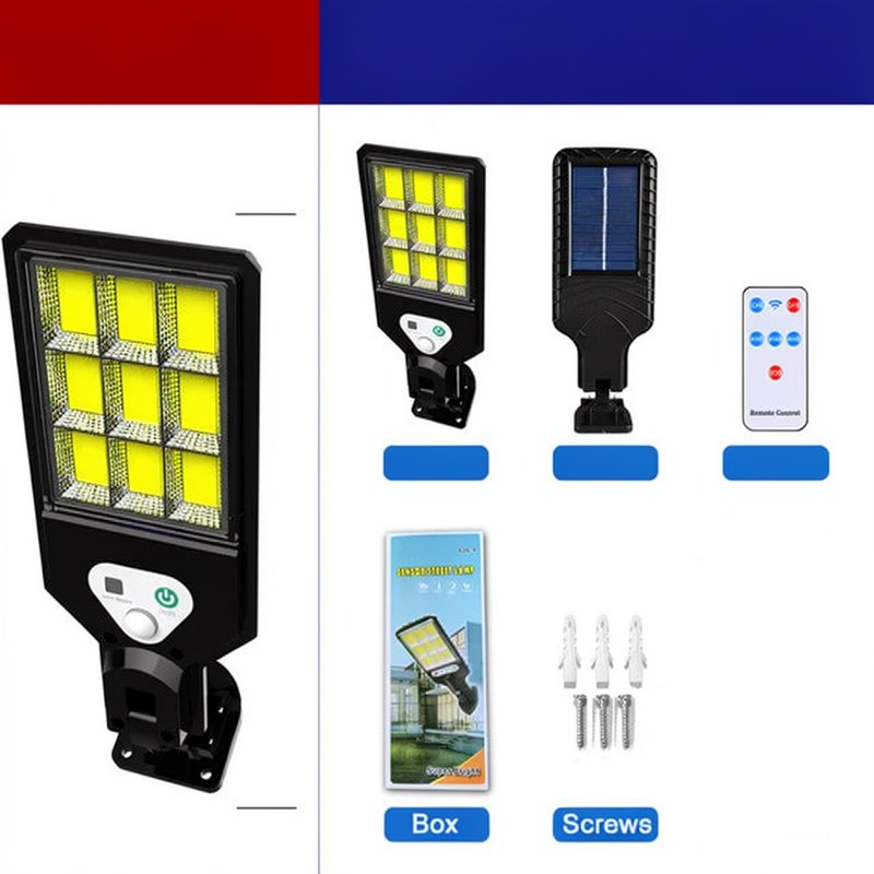 مصباح أمان LED يعمل بالطاقة الشمسية مع مستشعر حركة