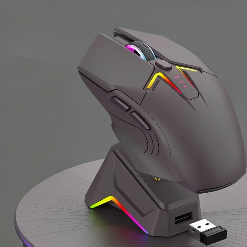 Kabellose RGB-Gaming-Maus mit Ladedock