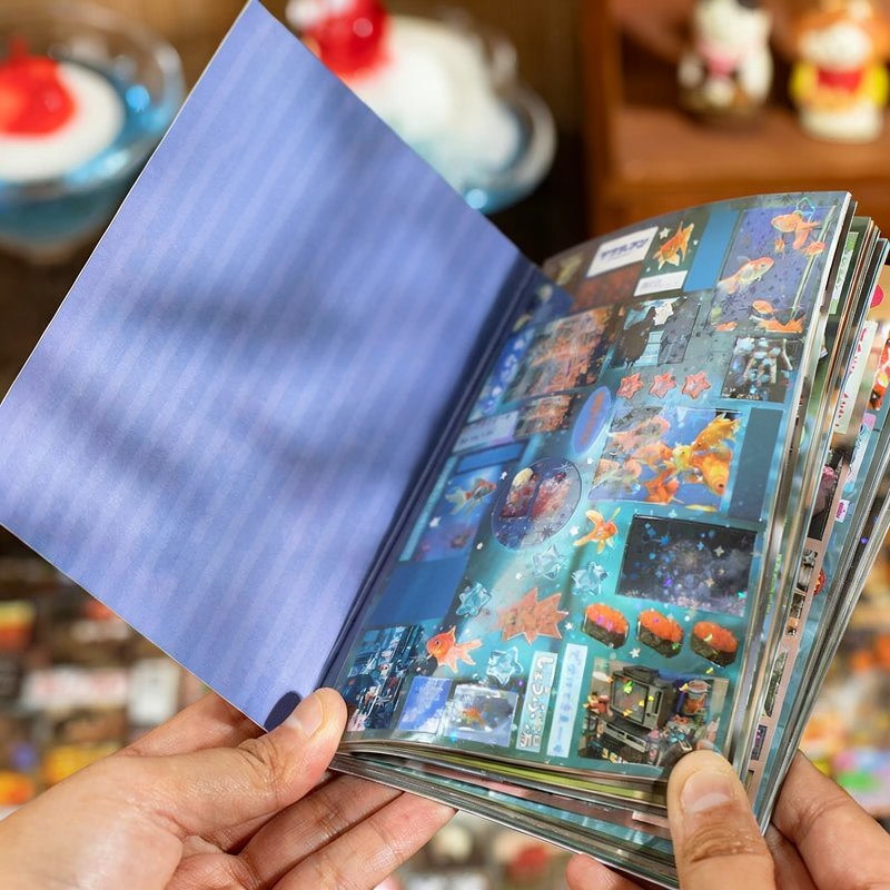 Cahier d'autocollants Vintage Japonais Rétro