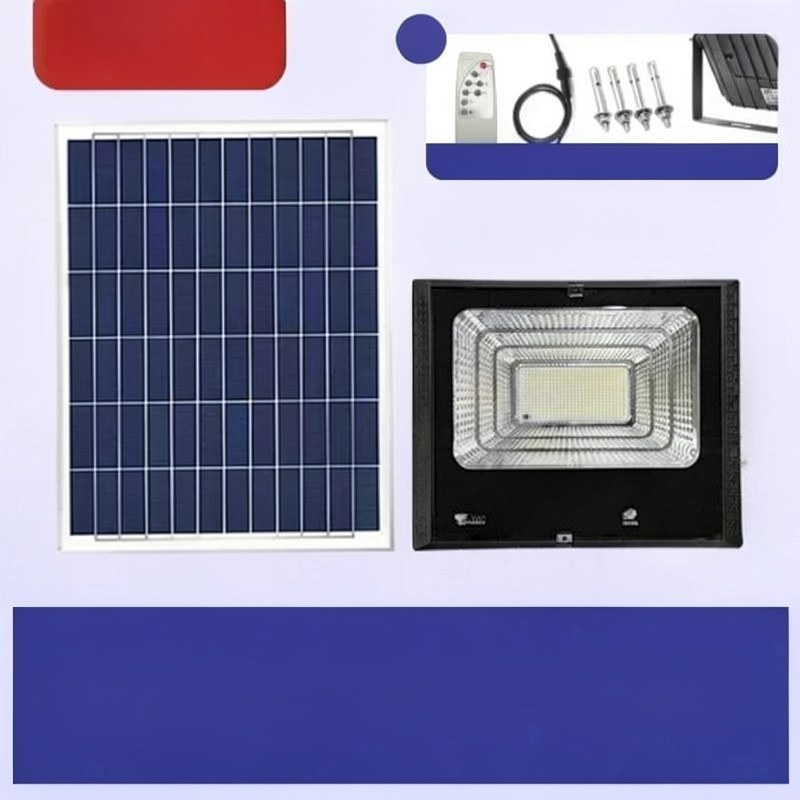 Solar-Powered LED Flood Light with Remote Control
