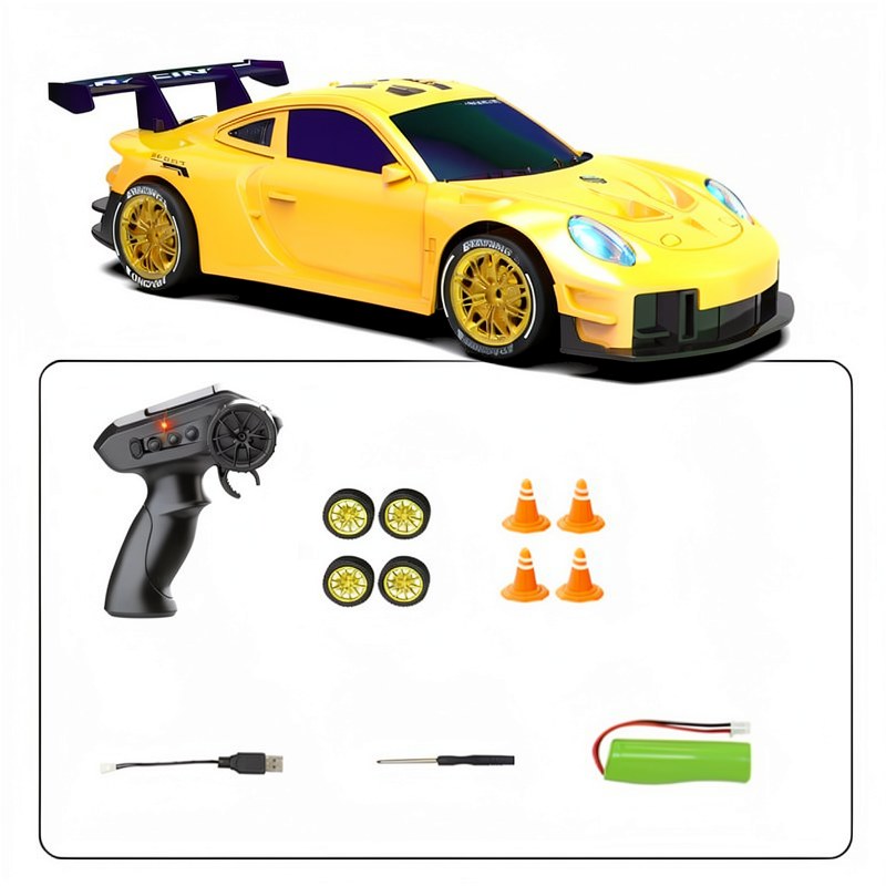 Mini Coche RC de Deriva con Luces LED
