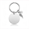 Porte-clés Sœur avec Perle et Pendentif Ailes