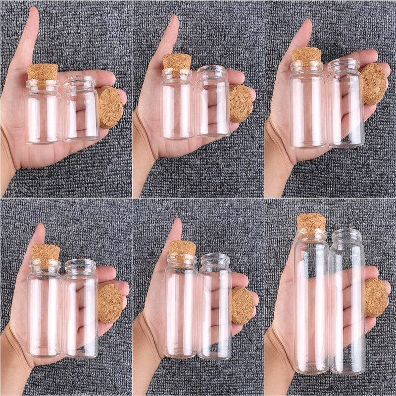 Glass Storage Jars with Cork Lids