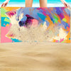 Toalla de playa plegable y compacta con bolsa de almacenamiento