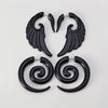 Pendientes de espiral acrílicos tipo túnel falso
