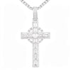 Iced-Out Celtic Cross Pendant Necklace