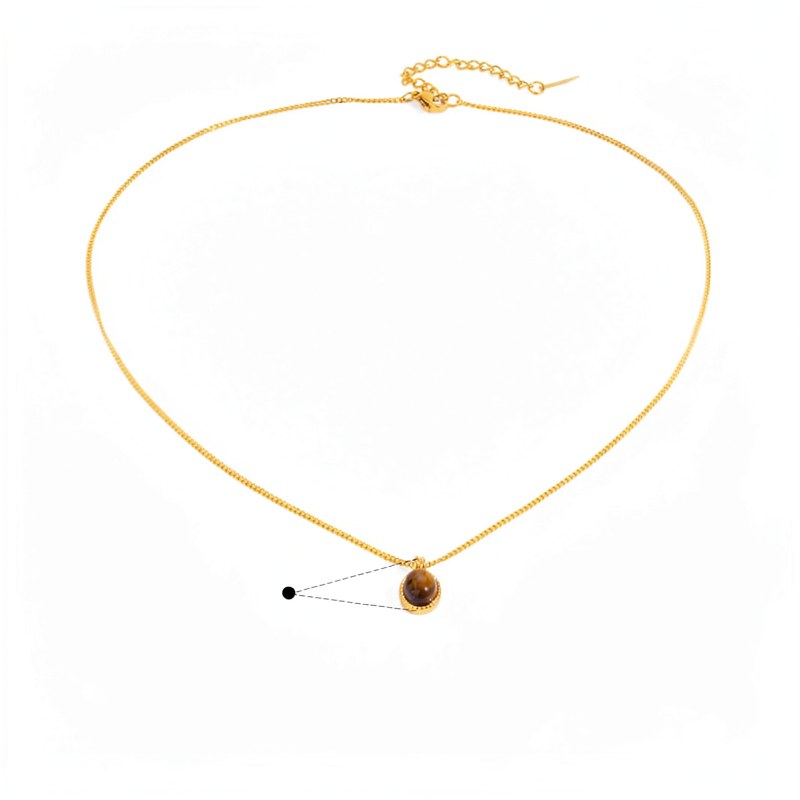 Oval Tiger's Eye Pendant Necklace