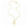 Collar con Colgante de Cruz de Acero Inoxidable