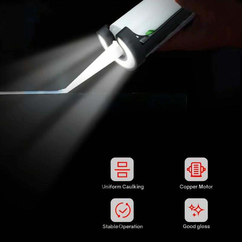 Pistola de silicona eléctrica inalámbrica con luz LED
