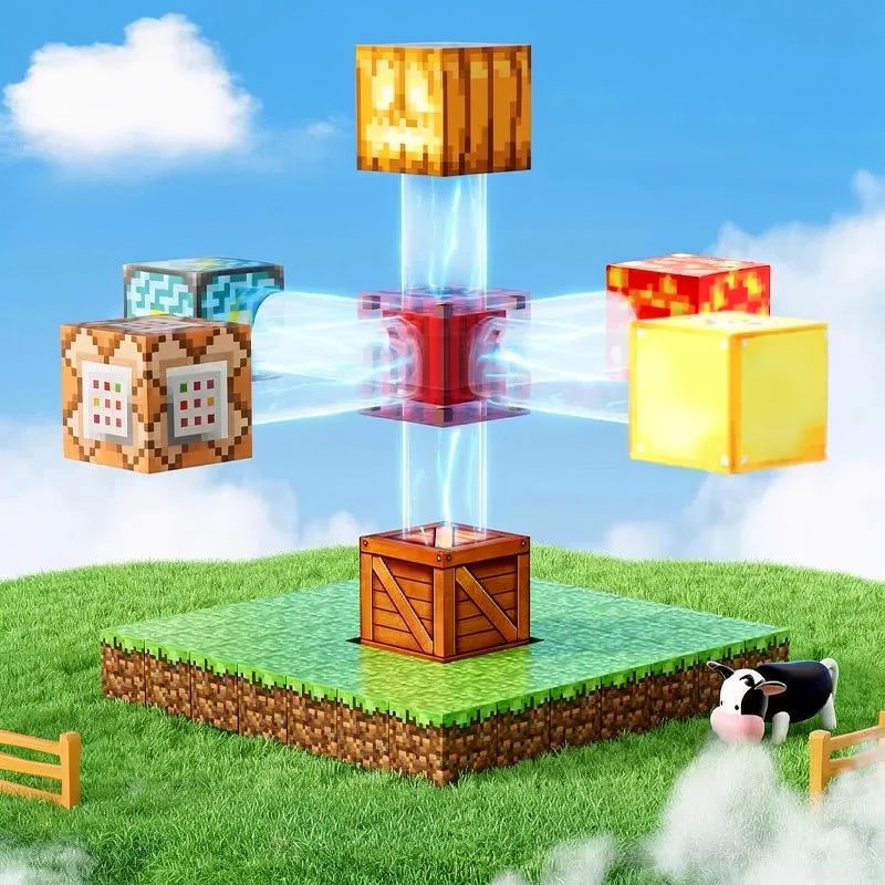 Magnetic Building Blocks Set - Mine World Edition