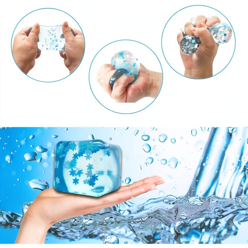 Translucent Snowflake Stress Ball