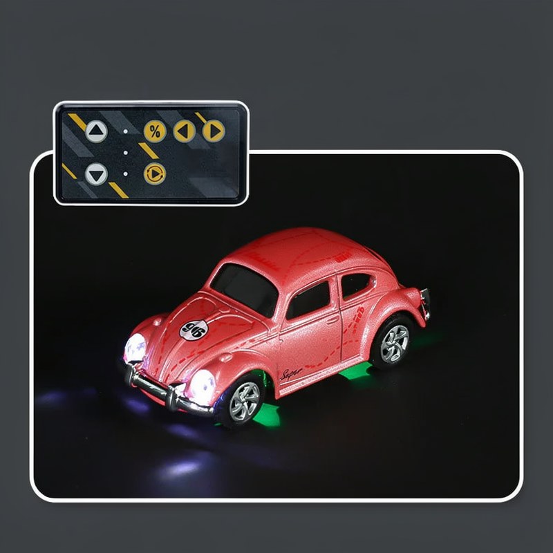 Voiture RC Mini Coccinelle Rétro avec Remorque