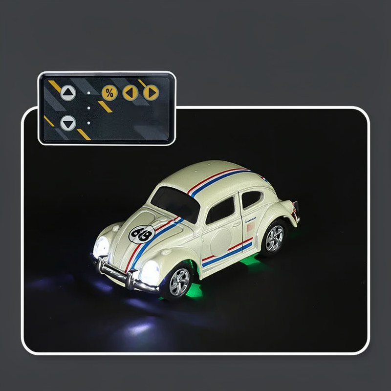Voiture RC Mini Coccinelle Rétro avec Remorque