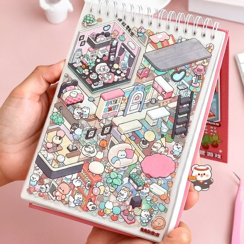 3D Cabin Scene Stickers