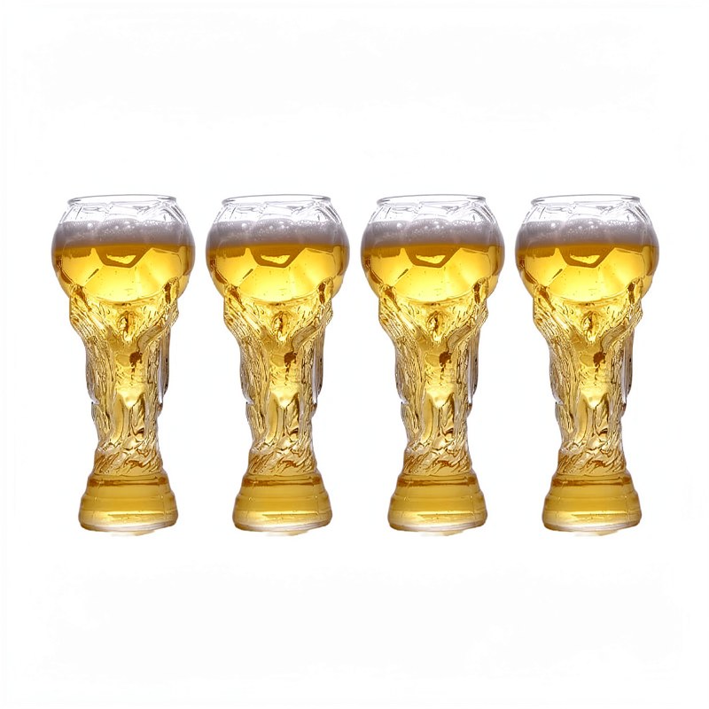 Trophy-Shaped Glass Beer Mug