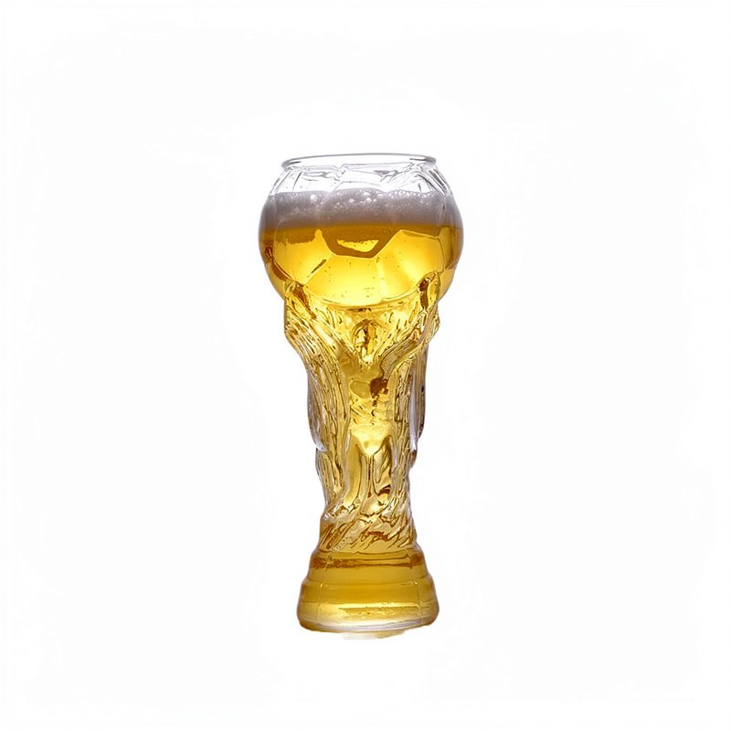 Trophy-Shaped Glass Beer Mug