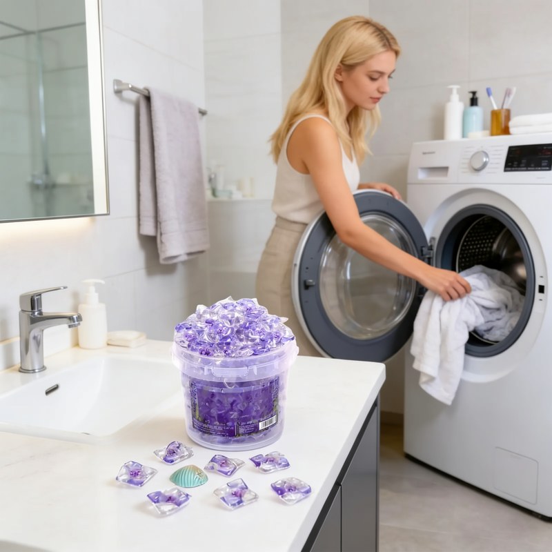 All-in-One-Waschmittel-Pods mit Fleckenentfernung & Weichspüler