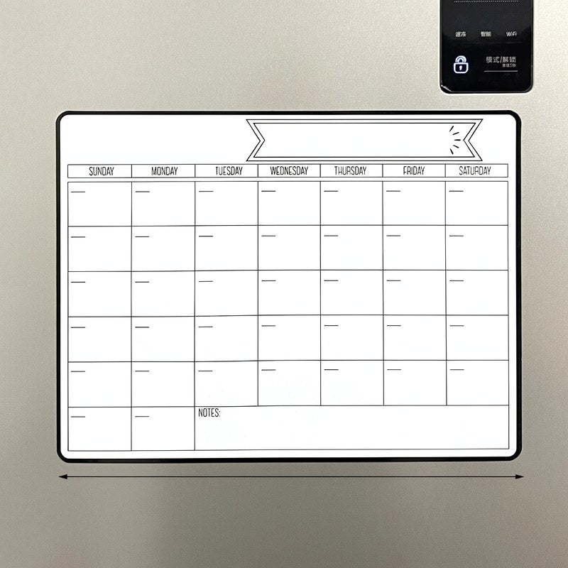Magnetic Dry Erase Monthly Calendar