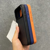 Coque de téléphone transparente mate avec accents orange